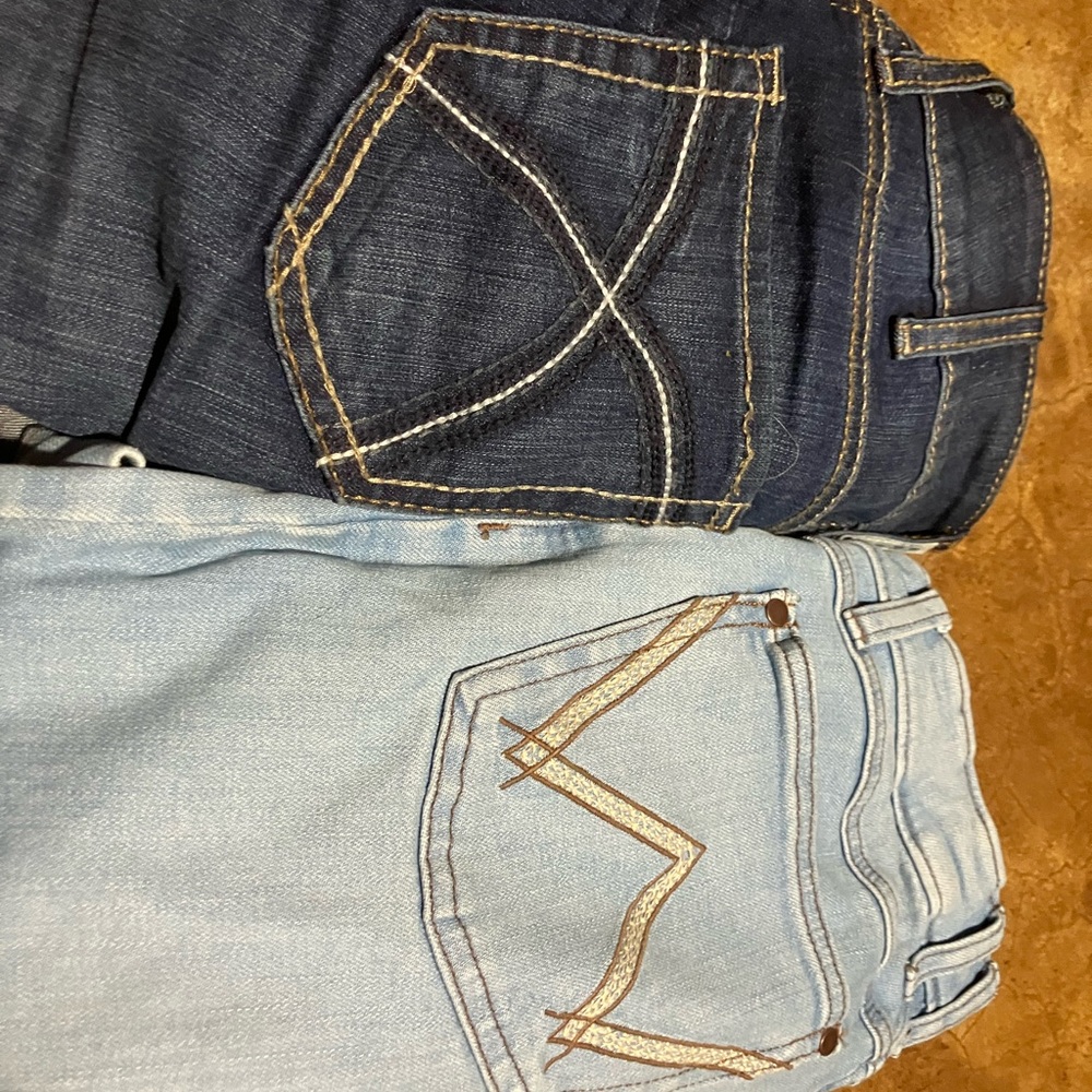 Ariat and wrangler jeans trousers and bootcut